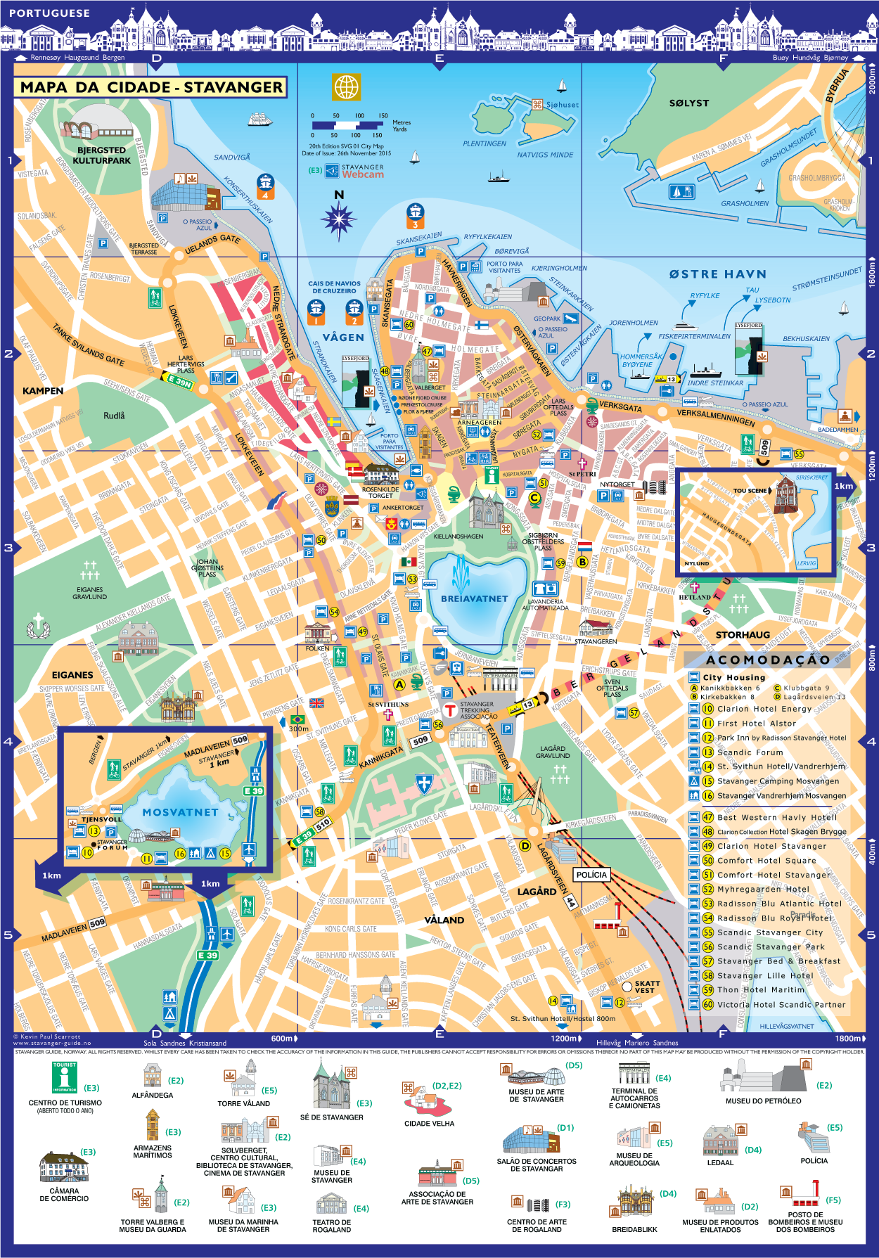 Stavanger Mapa da Cidade