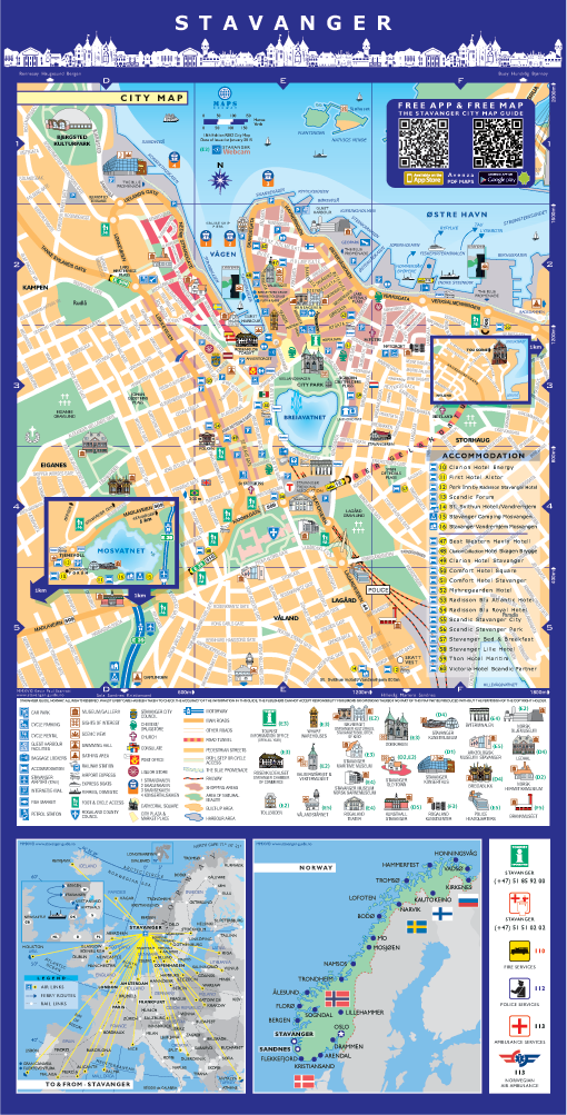 Stavanger City Map | English Version
